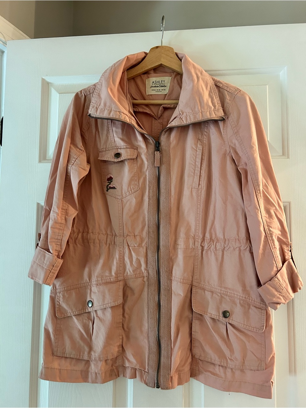 Ashley By 26 International Blush Pink Utility Anorak Jacket